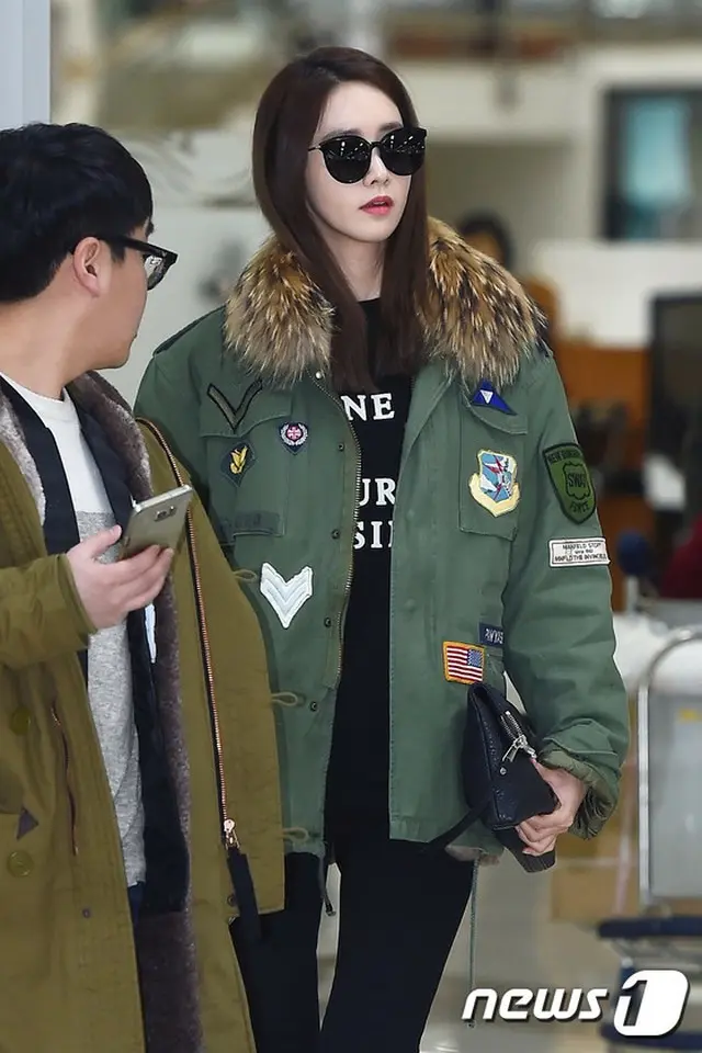 金浦空港、「少女時代」ユナが中国から帰国