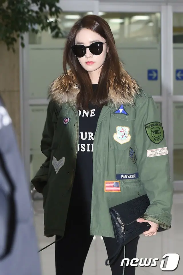 金浦空港、「少女時代」ユナが中国から帰国