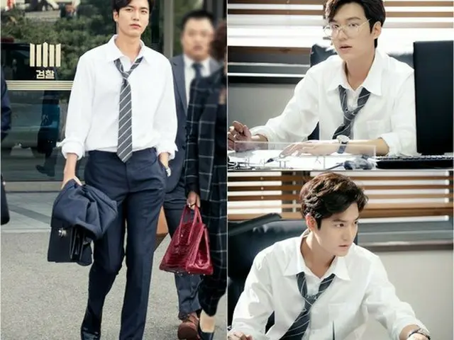 Actor Lee Min Ho, an impostor who became a prosecutor. TV Series ”The Legend ofthe Blue Sea”.