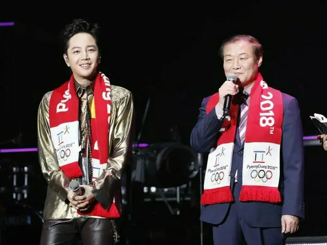 Actor Jang Keun Suk, Pyeongchang Winter Olympics PR at the Osaka concert. Hefirmly fulfilled the rol