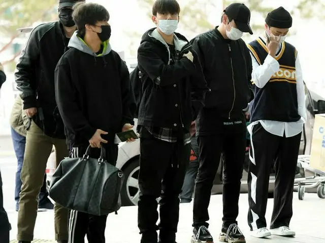 BAP, departure. Incheon International Airport. To participate in ”Music BankChile”.