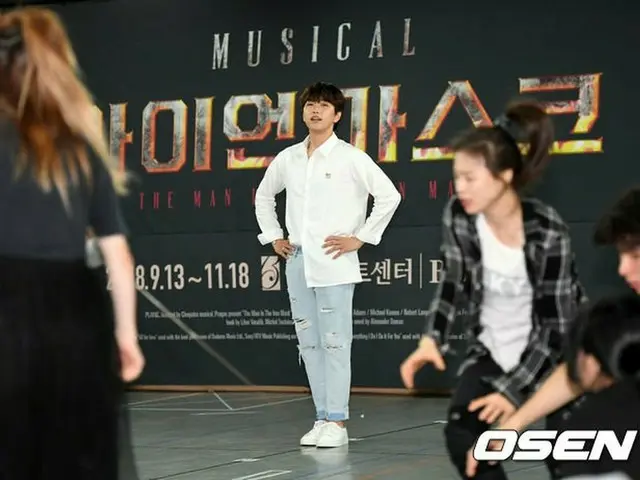 B1A4 Sandeul, Musical 'Iron Mask' attended the practice site release. On the29th afternoon, BBHC Hal