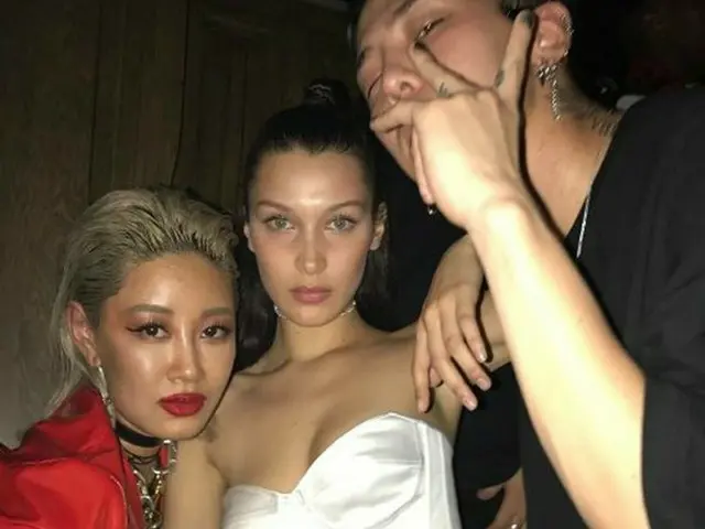 Party at Paris with G-DRAGON, model Bella Hadit and designer YOON et al.