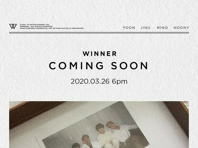 [D Official yg] #WINNER COMING SOON #WINNER #WINNER #ComingSoon #20200326_6pm#YG .