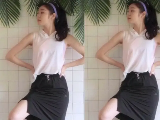 Kim Yona的體育用品廣告照片