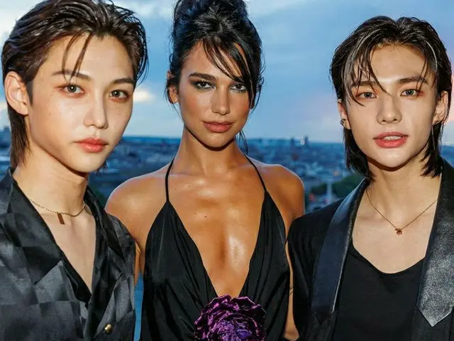 ”Stray Kids” Felix & Hyunjin, released the 3 shot with Dua Lipa on Yves SaintLaurent Beaute's Offici