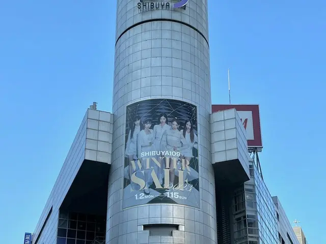 ”LE SSERAFIM”, their super large poster appeared in SHIBUYA109. . .