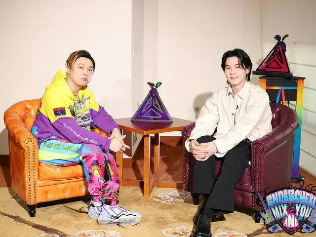 SUGA (BTS) 將出現在CS 富士電視台TWO 將於6 月25 日播出的“ENDRECHERI MIX AND YOU”中，並與堂本剛進行對話