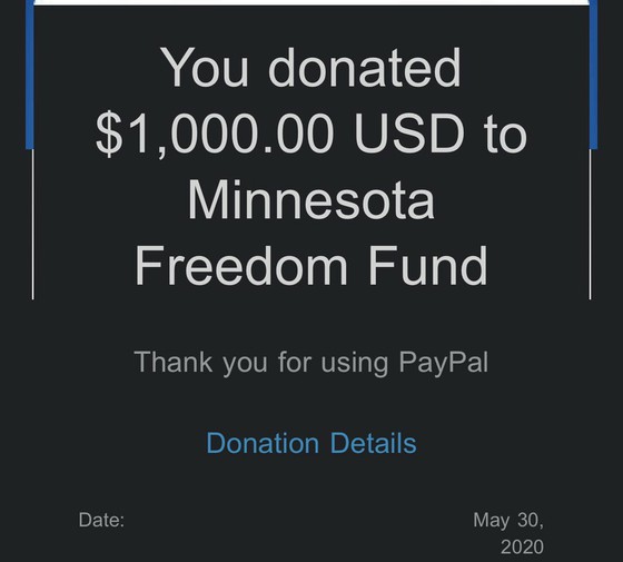 Day6 Jae向明尼蘇達州自由基金會捐贈了1,000美元。