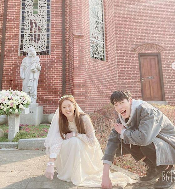 女演員Go Ara還宣布結婚嗎?穿著婚紗謙虛……李在旭也笑了