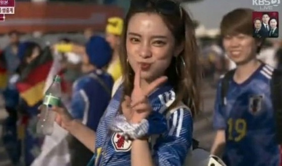 「世界杯女神」…韓國地面電視日本美女上熱搜！