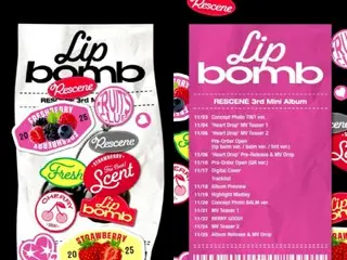 RESCENE 發行了新專輯《Lip Bomb》的宣傳行程，並附贈一款散發著甜美莓果香氣的香水。