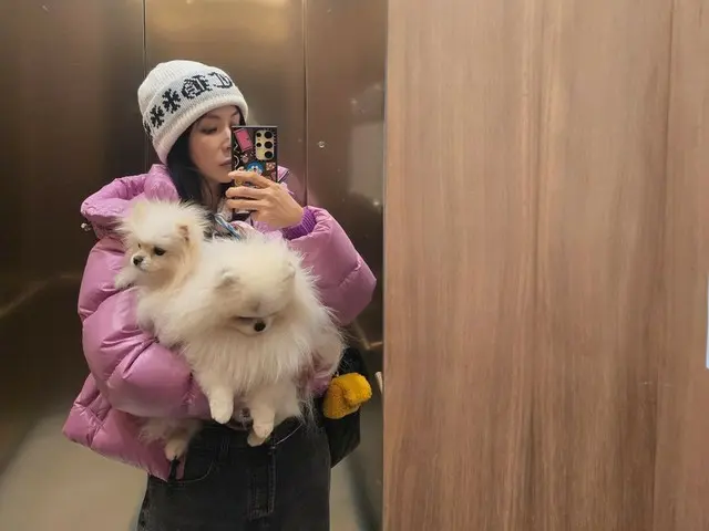 高素妍在「價值14億日圓的頂樓公寓」裡的拍照區與眾不同…電梯裡的OOTD（每日穿搭）照片應有盡有。