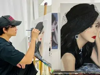 演員池城和他的妻子、演員李寶英的肖像是首部作品“驚人的繪畫能力”
