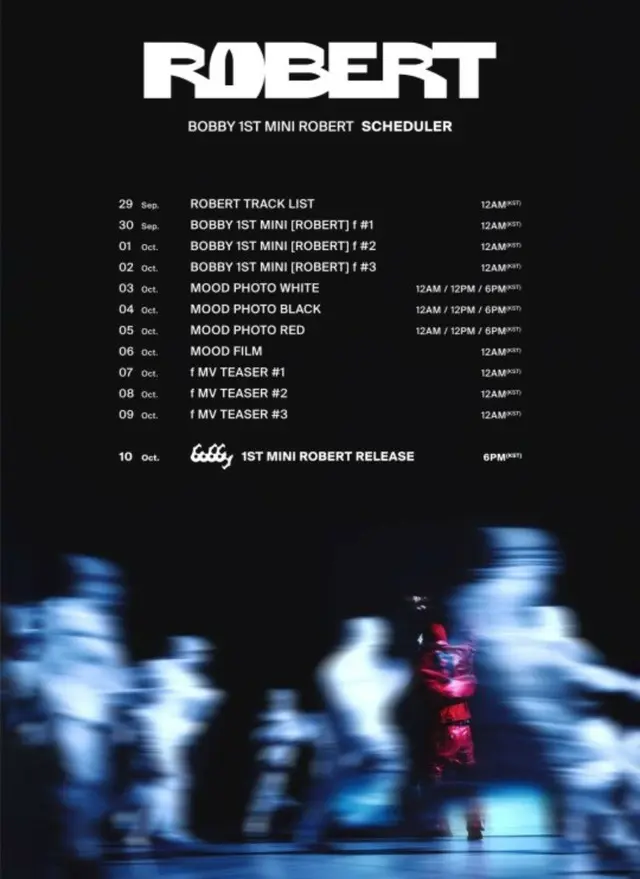 “10月10日カムバック”「iKON」BOBBY、1ST MINI「ROBERT」のスケジューラー公開