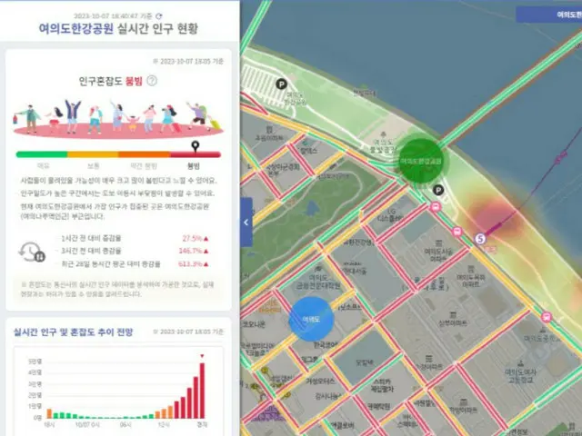 ソウル花火大会に100万人予想、普段より837%急増＝韓国