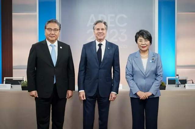 日米韓外相「露朝の軍事協力、国際平和にとって深刻な脅威」