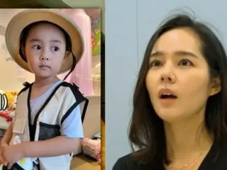 女演員韓佳人首次公開她5歲的兒子...他看起來就像他的母親