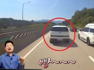 「你真的在睡覺嗎？」他正在韓國一條高速公路的第一車道上自動駕駛。