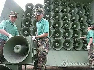 韓國軍隊使用擴音器長達10個小時，透過宣傳廣播對抗北韓的“骯髒氣球”