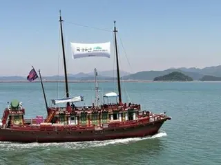修復後的韓國傳教船260年來首次駛往下關=31日起航