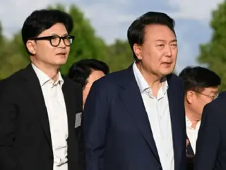 尹總統和新執政黨領袖舉行私人非公開會議 = 韓國