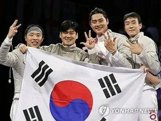 男子佩劍隊：韓國隊奧運三連霸