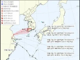 第14號颱風轉為熱帶氣旋，「週末全國大雨達300毫米」=韓國