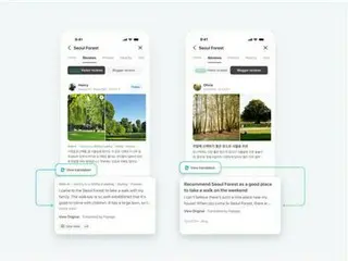 NAVER 的地圖應用程式現在將提供英文、日文和中文的評論訊息