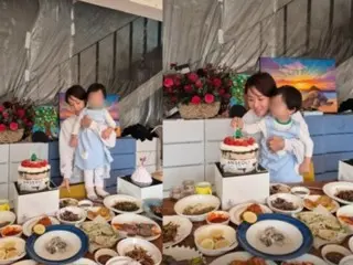 《離婚》女主角黃正音，滿桌的豪華大餐成為熱門話題…與兒子聖誕快樂