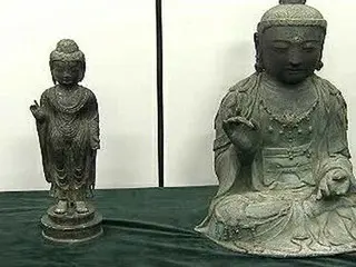 在韓國寺廟13年所有權糾紛後對馬佛像終於歸還