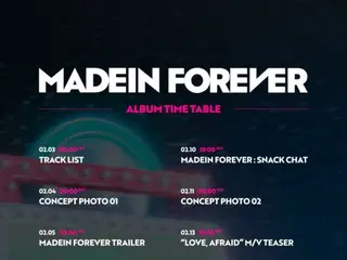 「MADEIN」將於14日攜新專輯《MADEIN FOREVER》回歸…日程表發布