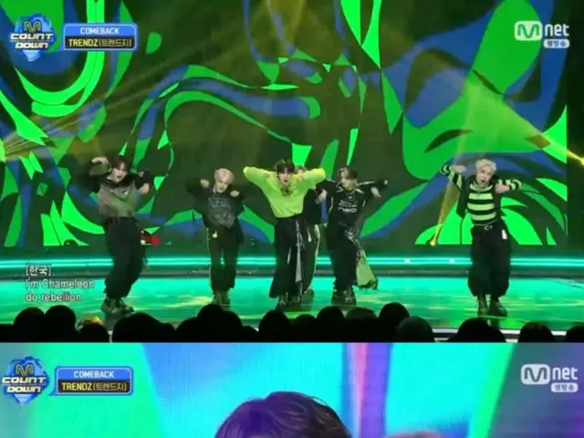 “TRENDZ”在《M COUNTDOWN》上首次表演180度變化“變色龍”