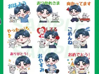 在中 (J-JUN) 的第一個官方日本角色“JAELUV 和 CAPPY”現在可以作為 LINE 郵票使用了！