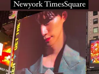 《2PM》俊昊驗證粉絲製作的紐約時代廣場電子廣告看板廣告