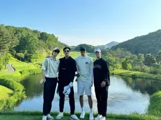 丁一宇與禹棹煥、尼爾 (TEEN TOP) 一起打高爾夫球…“有趣的一天”