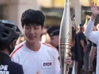 “防彈少年團”JIN，巴黎奧運火炬接力…粉絲們歡呼“我愛你，金錫鎮”