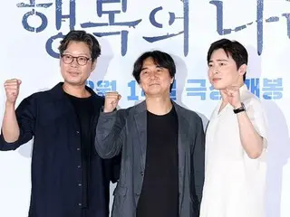 [圖]演員曹正錫、柳彩明出席電影《幸福之地》媒體試映會暨發表會