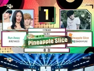 「EXO」伯賢個人歌曲《Pineapple Slice》在「音樂銀行」上排名第一！