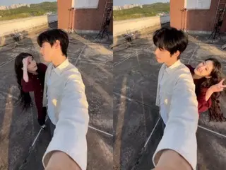 IU 和車銀優（ASTRO）在一起看起來很般配...他們分享了一張一起玩耍的照片（包括影片）